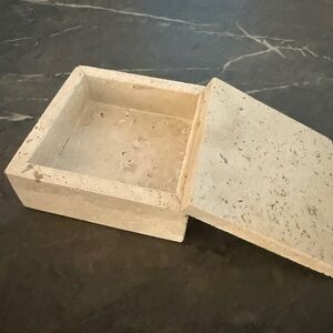 Solid Marble Trinket Box with Lid